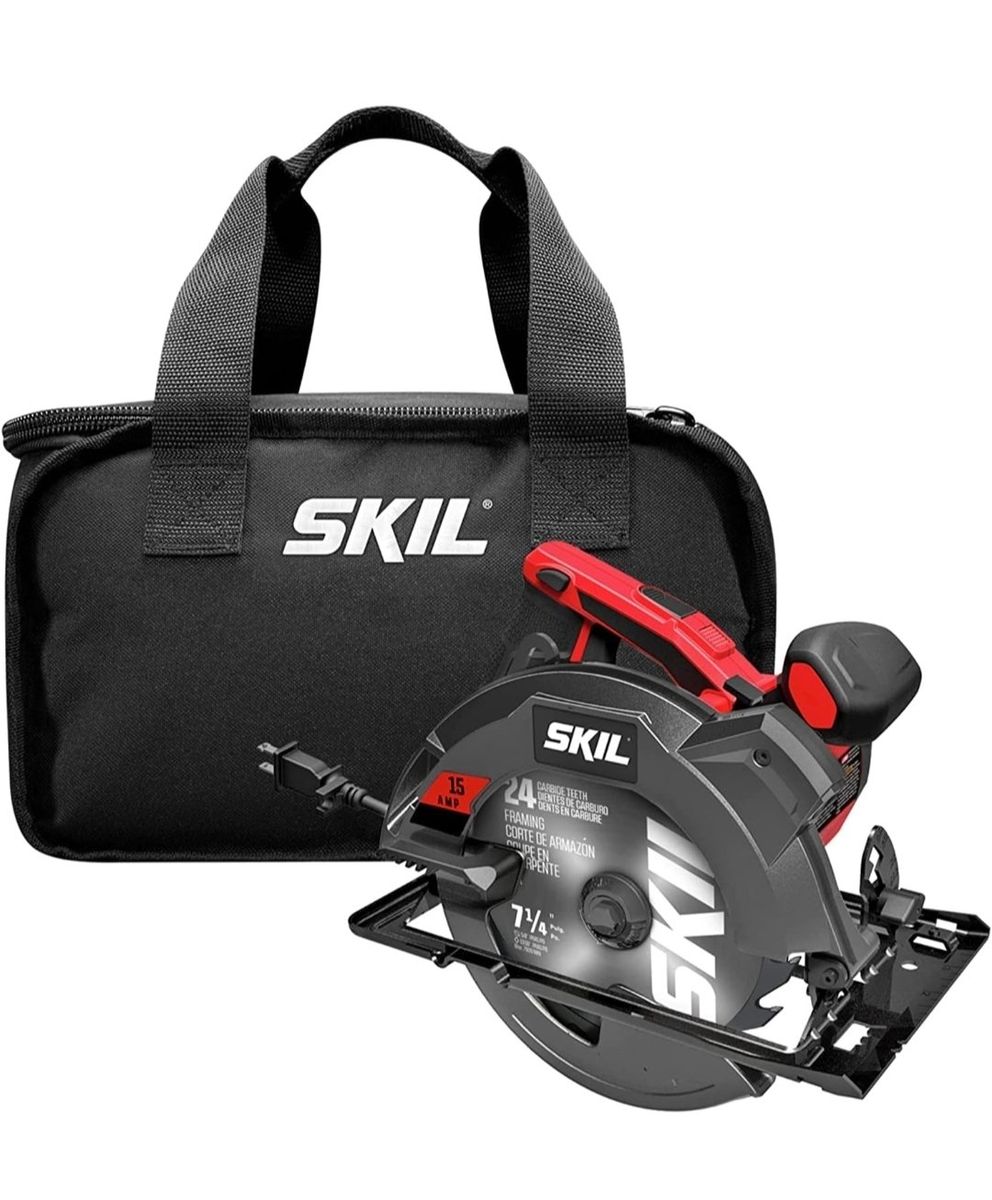 SKIL 15 Amp 7-1/4 Inch Circular Saw with Single Beam Laser Guide