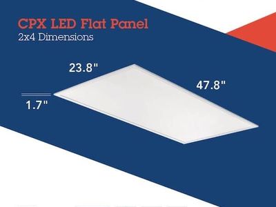 Lithonia Lighting CPX 2x4 LED Flat Panel Troffer Light (6-Pack) 4000 Lumens, 4000K