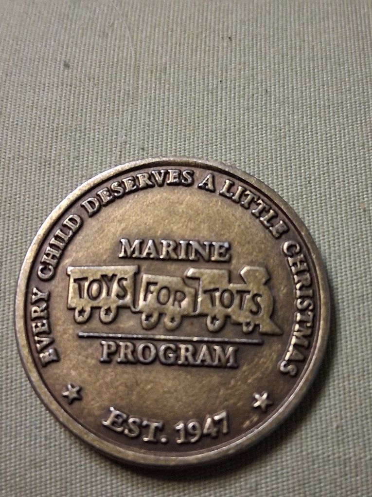 Marine Toys For Tots Program Challenge Coin - "Every Child Deserves A Little Christmas" EST 1947