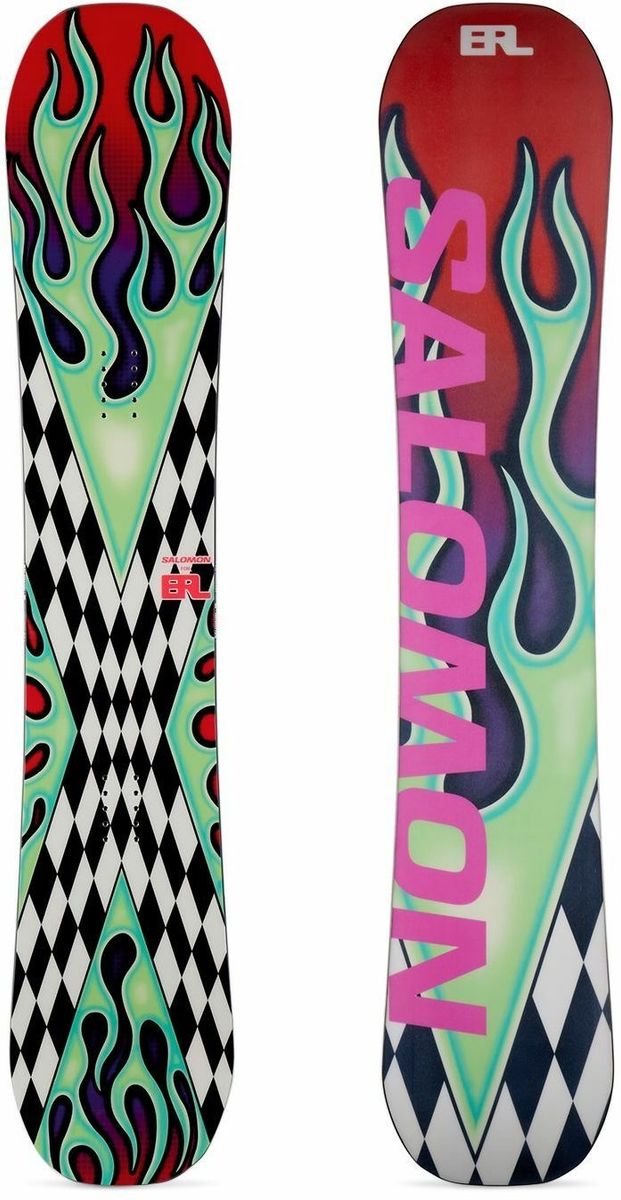 New sealed ERL X Salomon Flame-Print Snowboard 158