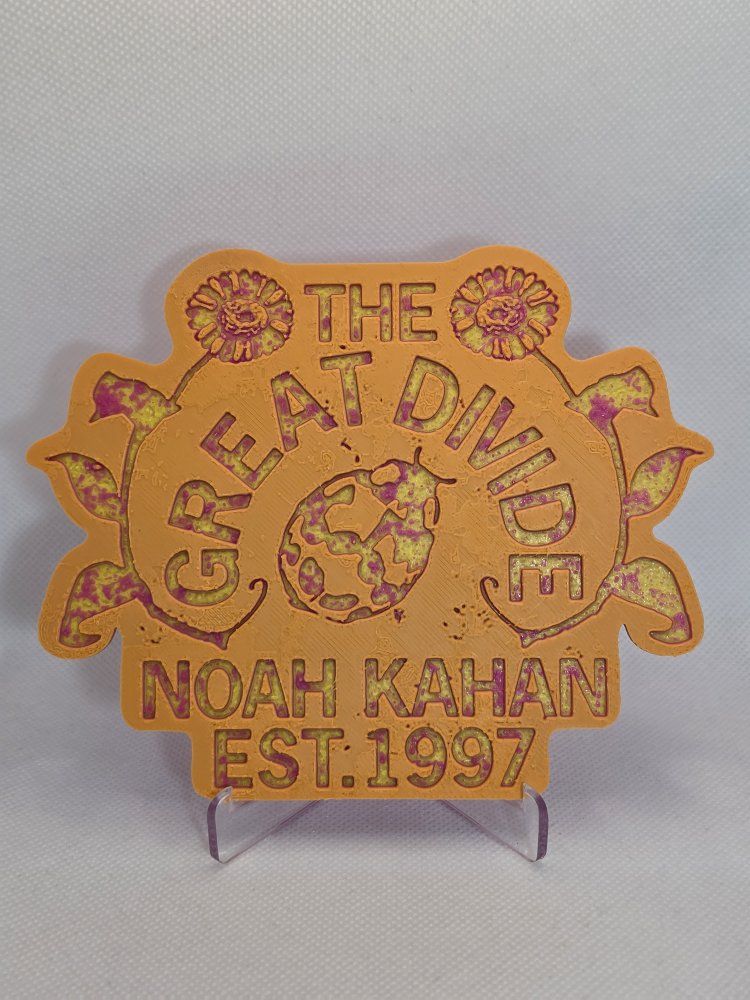Noah Kahan "The Great Divide" Est. 1997 Custom 3D Printed Plaque