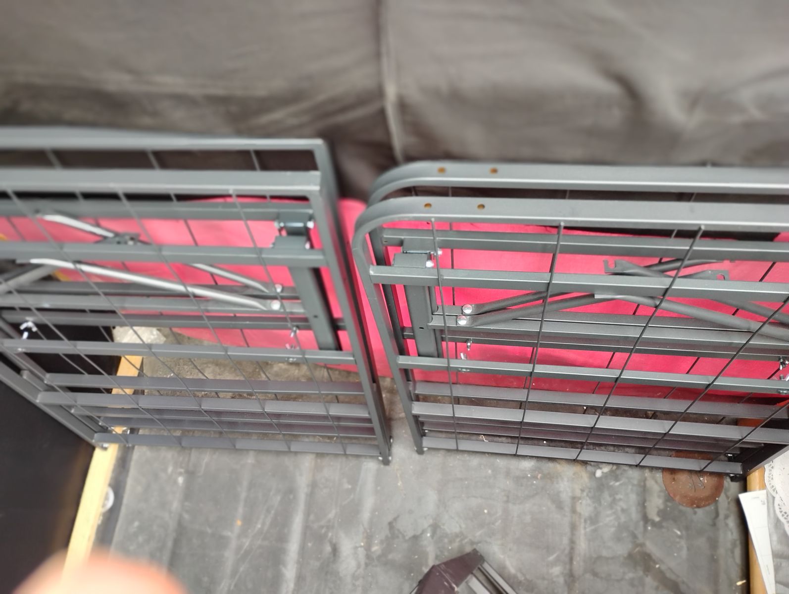 Full size bed frame for 50 dollars~ no box spring needed and it is 14 inch height