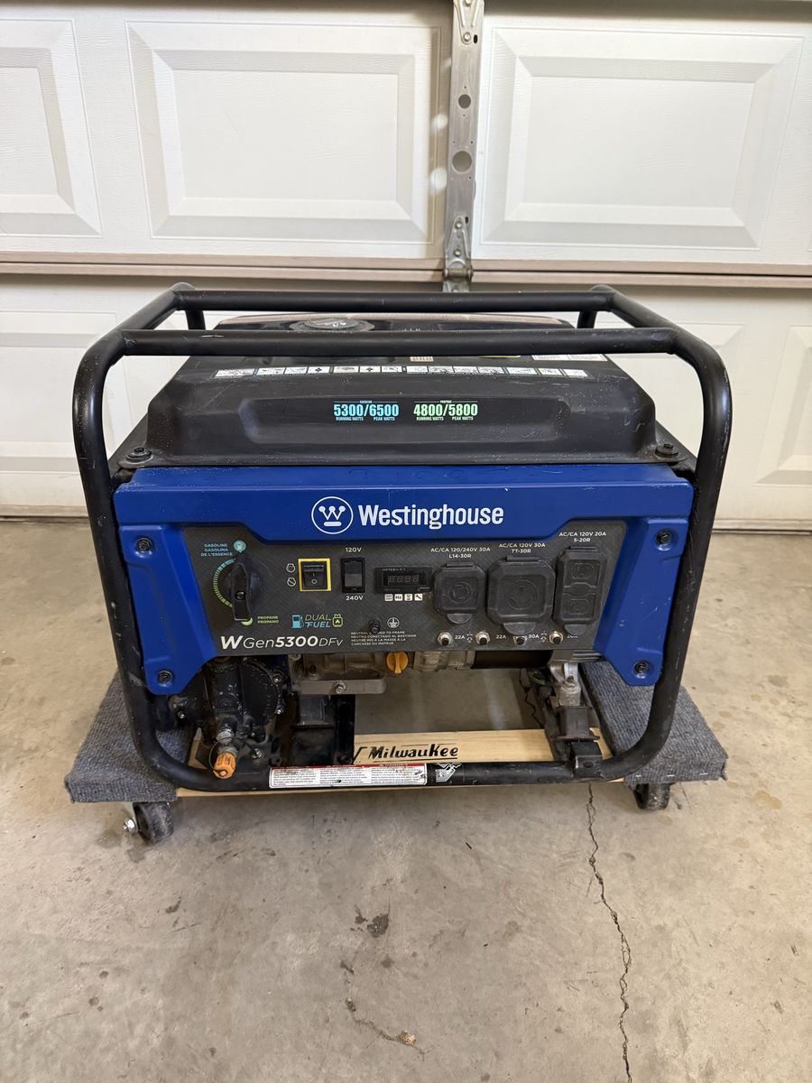 Westinghouse Generator 6500 Watts