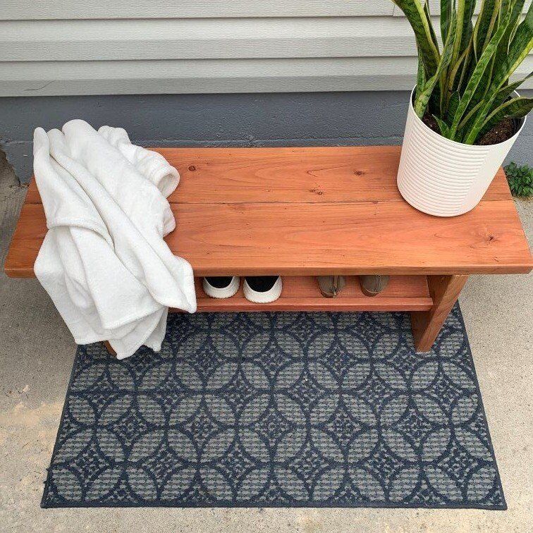 Redwood Bench w/shoe rack