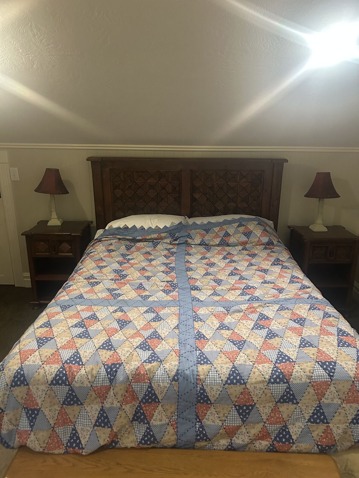 Full size bed frame set and dresser drawers