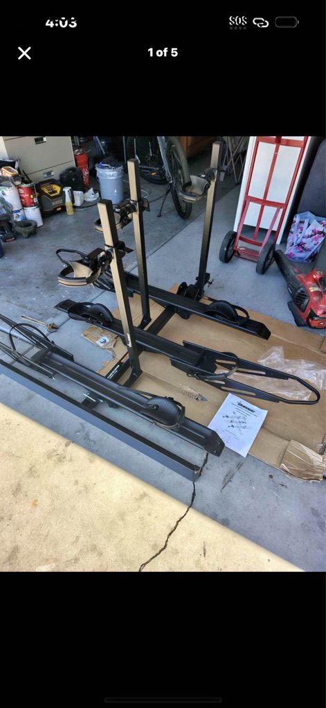 3 Bikes Racks  With Ramp New