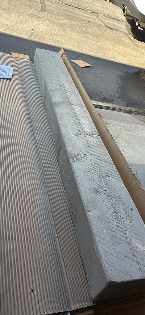 Rough cut decor 72 inch mantle