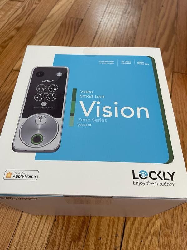 NEW-$400 Lockly Vision 2K Video Zeno Satin Nickel Deadbolt Wifi Doorbell Smart Lock, Night Vision