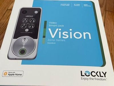 NEW-$400 Lockly Vision 2K Video Zeno Satin Nickel Deadbolt Wifi Doorbell Smart Lock, Night Vision