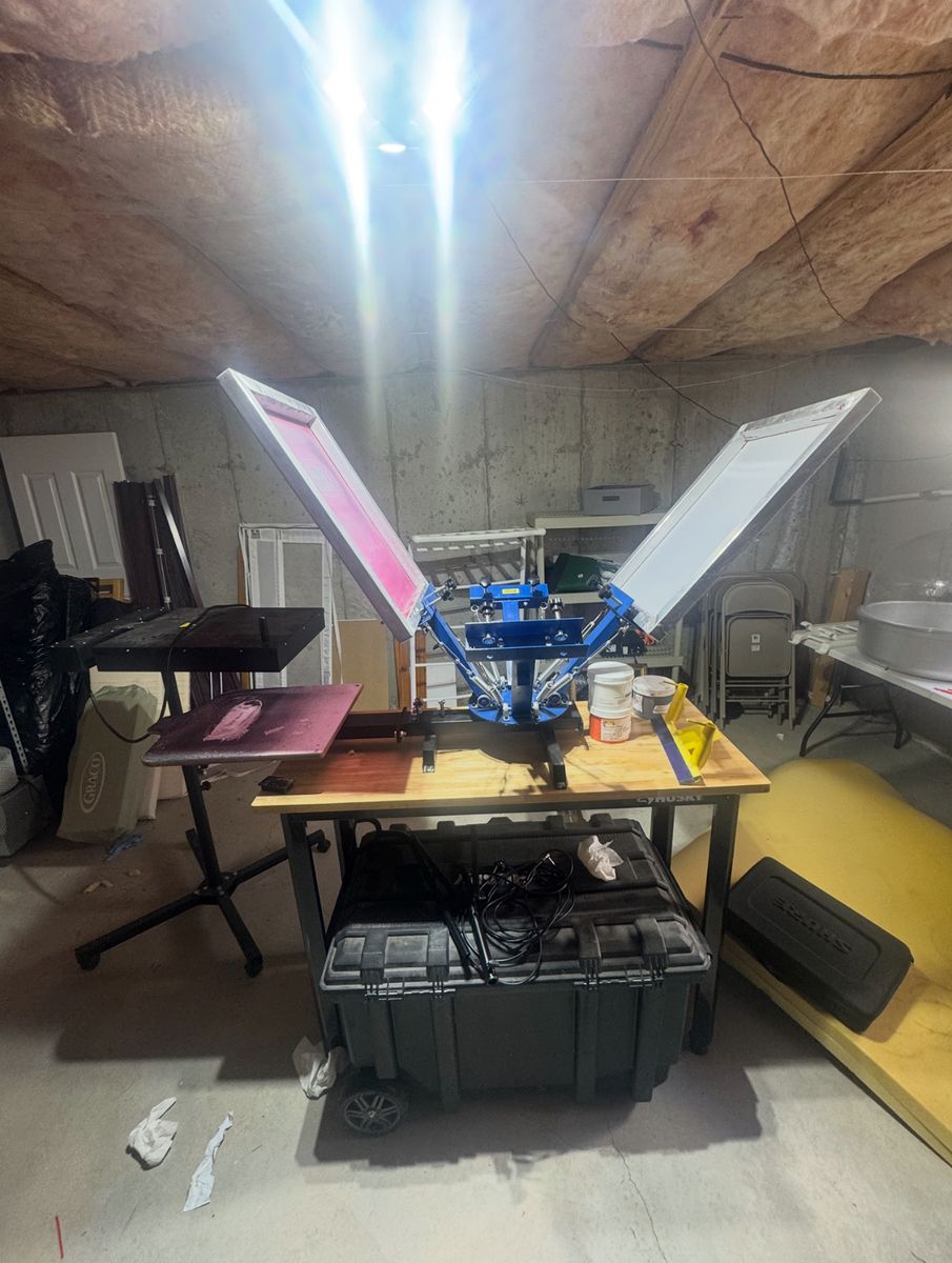 4 spot screen printing