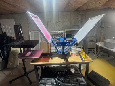 4 spot screen printing