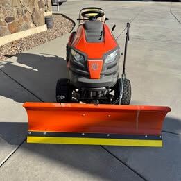 Husqvarna YTH22V46 Lawn Tractor – Snow-Ready Package – Plow Installed