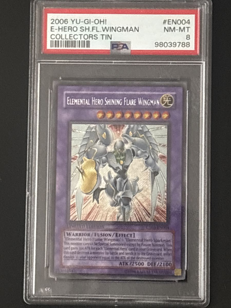 2006 YU-GI-HO E-HER SHINING FLARE WINGMAN COLLECTORS TIN PSA 8