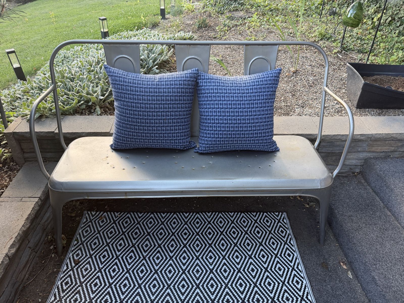 Vintage Metal Bench - Unique Outdoor Seating.
