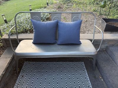 Vintage Metal Bench - Unique Outdoor Seating.