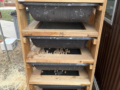 Rat breeding rack.