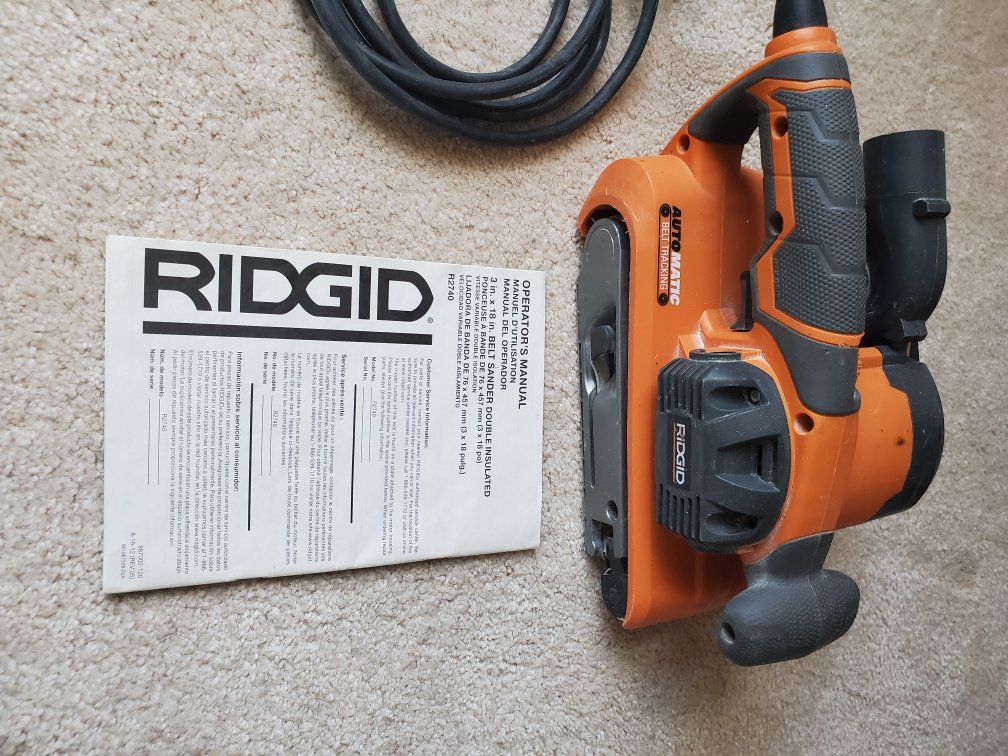 RIDGID R2740 3" x 18" Variable Speed Belt Sander