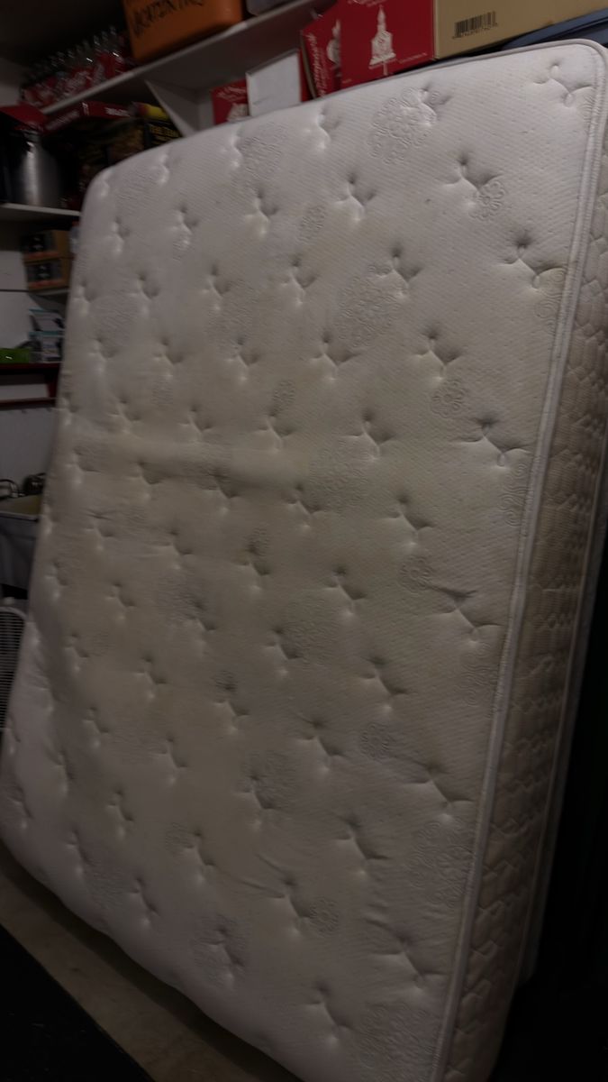Used Mattress Set and Box Spring with Metal Frame