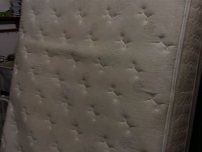 Used Mattress Set and Box Spring with Metal Frame