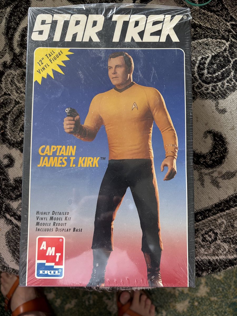 Star Trek AMT/ERTL 12" Vinyl Figure Model Kits - Kirk, McCoy, Scott - New, Sealed