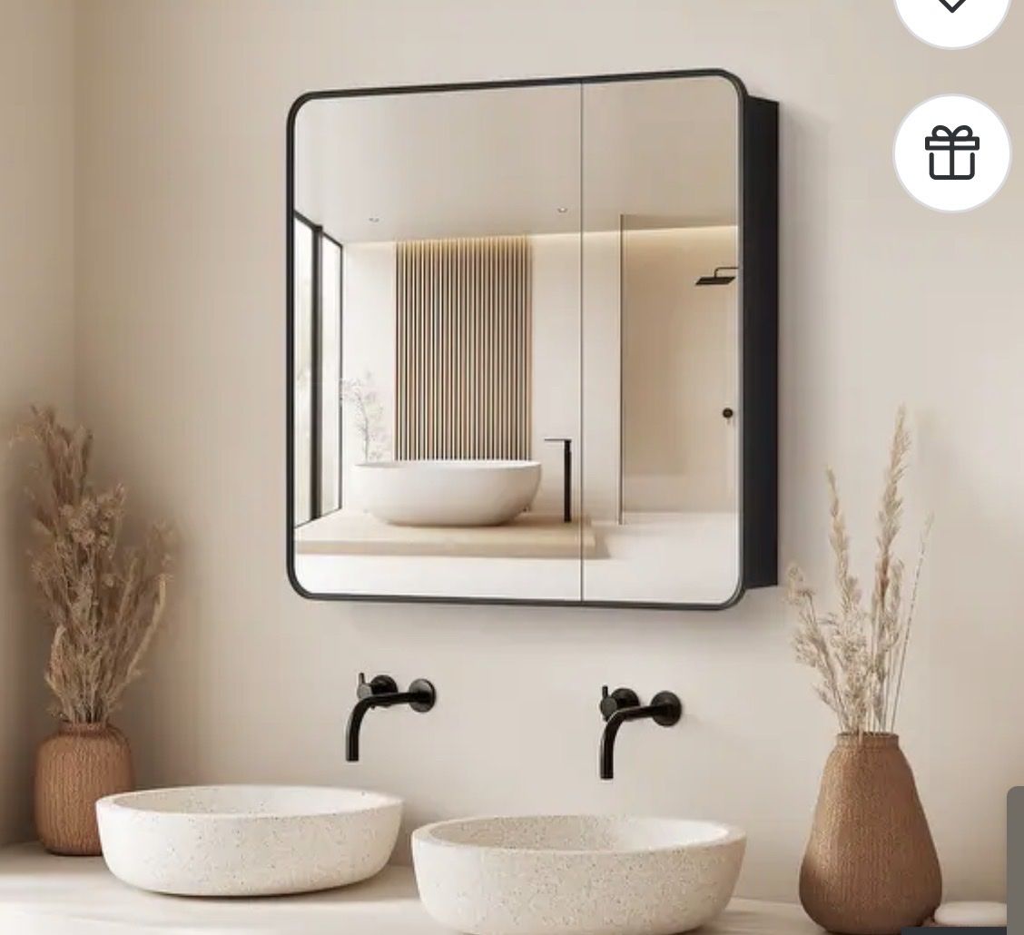 New 36”x32” medicine cabinet mirror