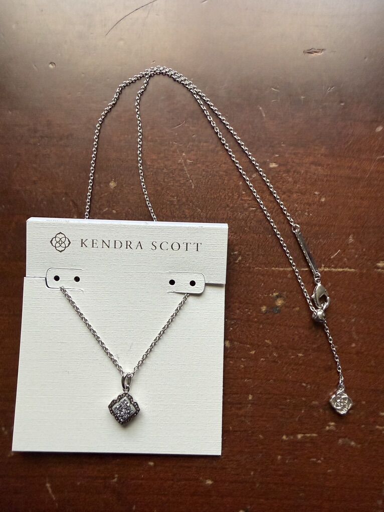 Kendra Scott Black Drusy Pendant Necklace
