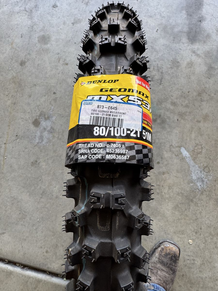 Dunlop Geomax MX53 Front Motocross Tire - 80/100-21 - New