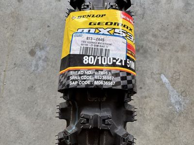 Dunlop Geomax MX53 Front Motocross Tire - 80/100-21 - New
