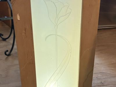 Vintage lighted display pedestal floor lamp