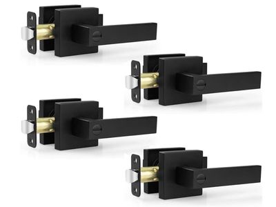NEW! 4 Pack Black Door Handles