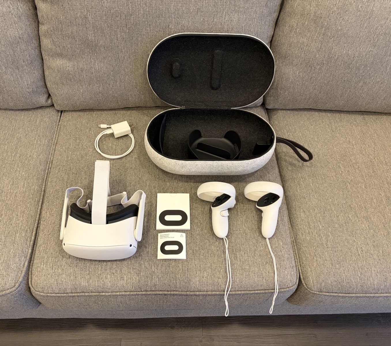 Oculus Quest 2 VR Headset 128GB with Controllers, Charger, and Carrying Case