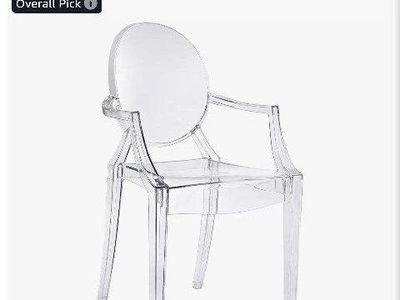 Acrylic Stacking Arm Dining Room Chair