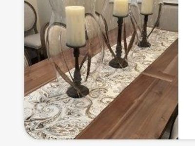 Set of extra large 3 Glass Hurricane vases pottery barn.