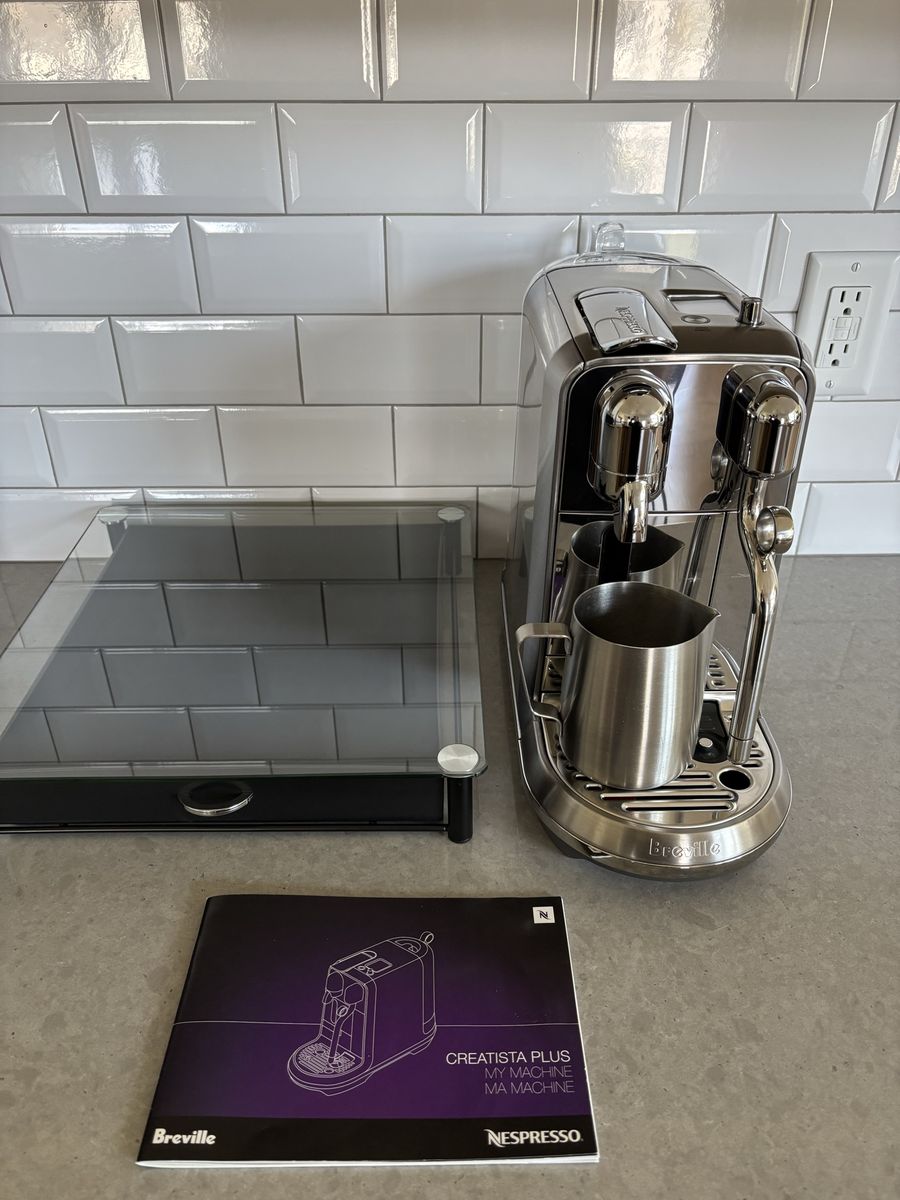 BREVILLE NESPRESSO CREATISTA PLUS -  Brushed Stainless + Pod Drawer - Excellent Condition!