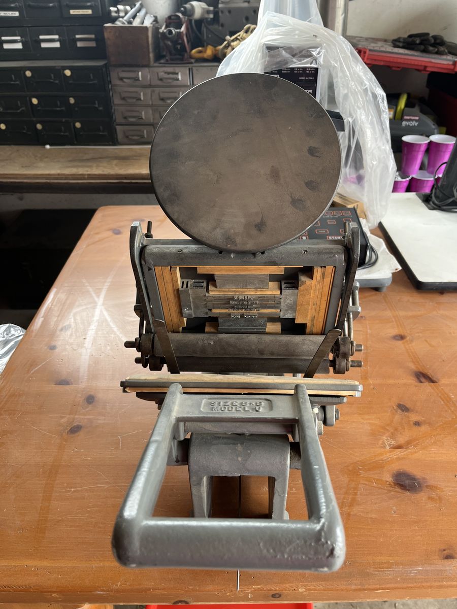 Vintage Letterpress Printing Press
