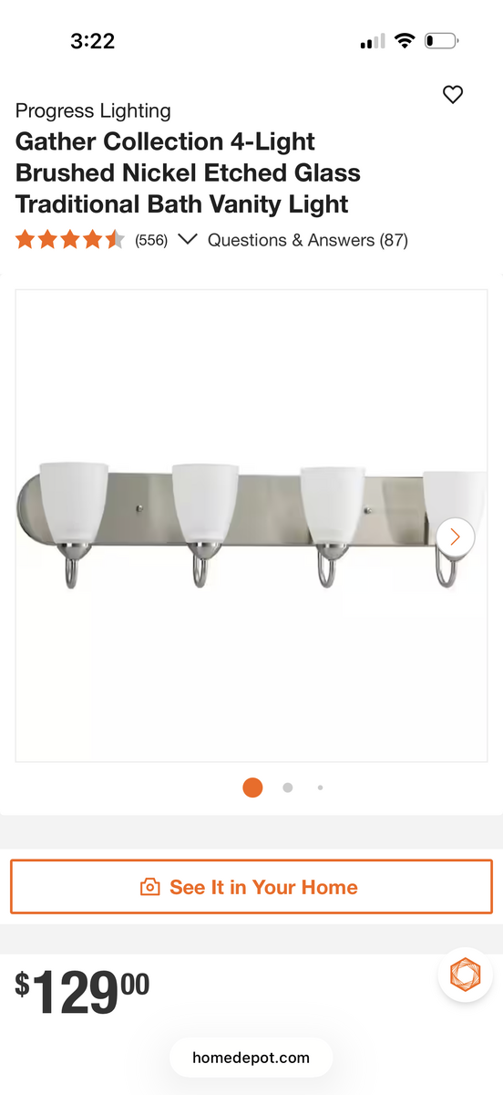 *NEW* Progress lighting vanity light.