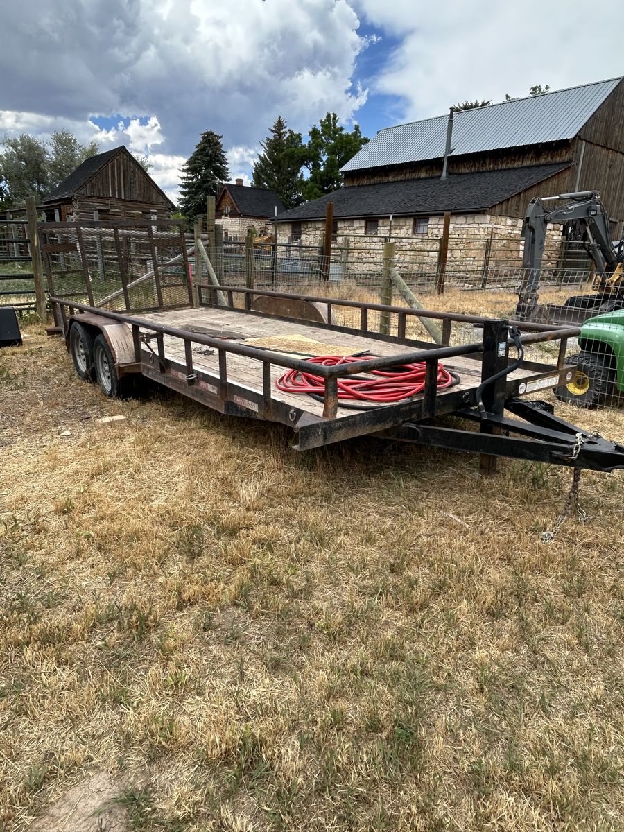 2019 12,000 lb Equipment Trailer + New Skid Steer Buckets