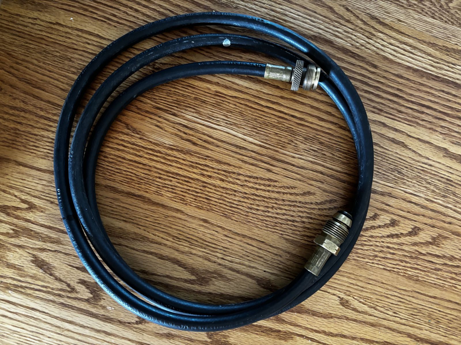 7 ft. Propane Hose and Adapter - All brass fittings