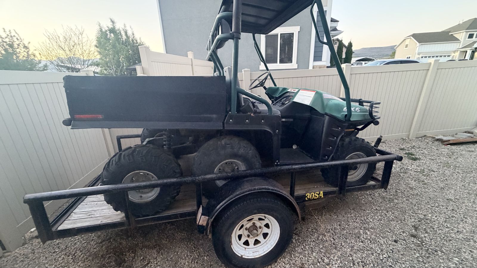 Polaris 6x6 and Big Tex ramp trailer