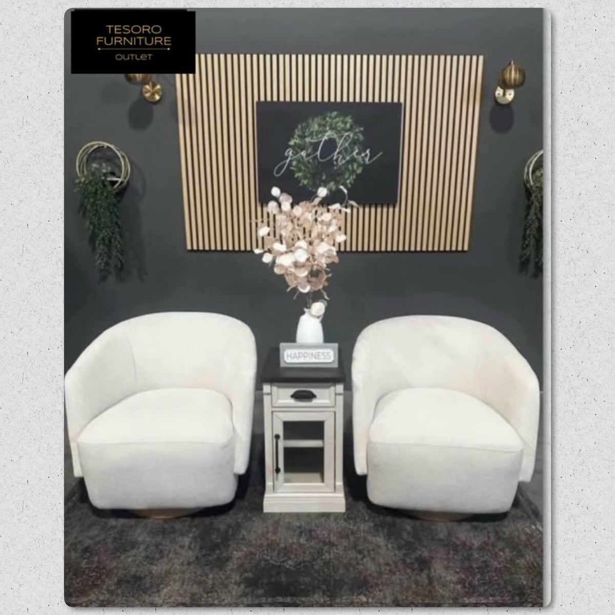 HENREDON MURPHY SWIVEL CHAIR SET