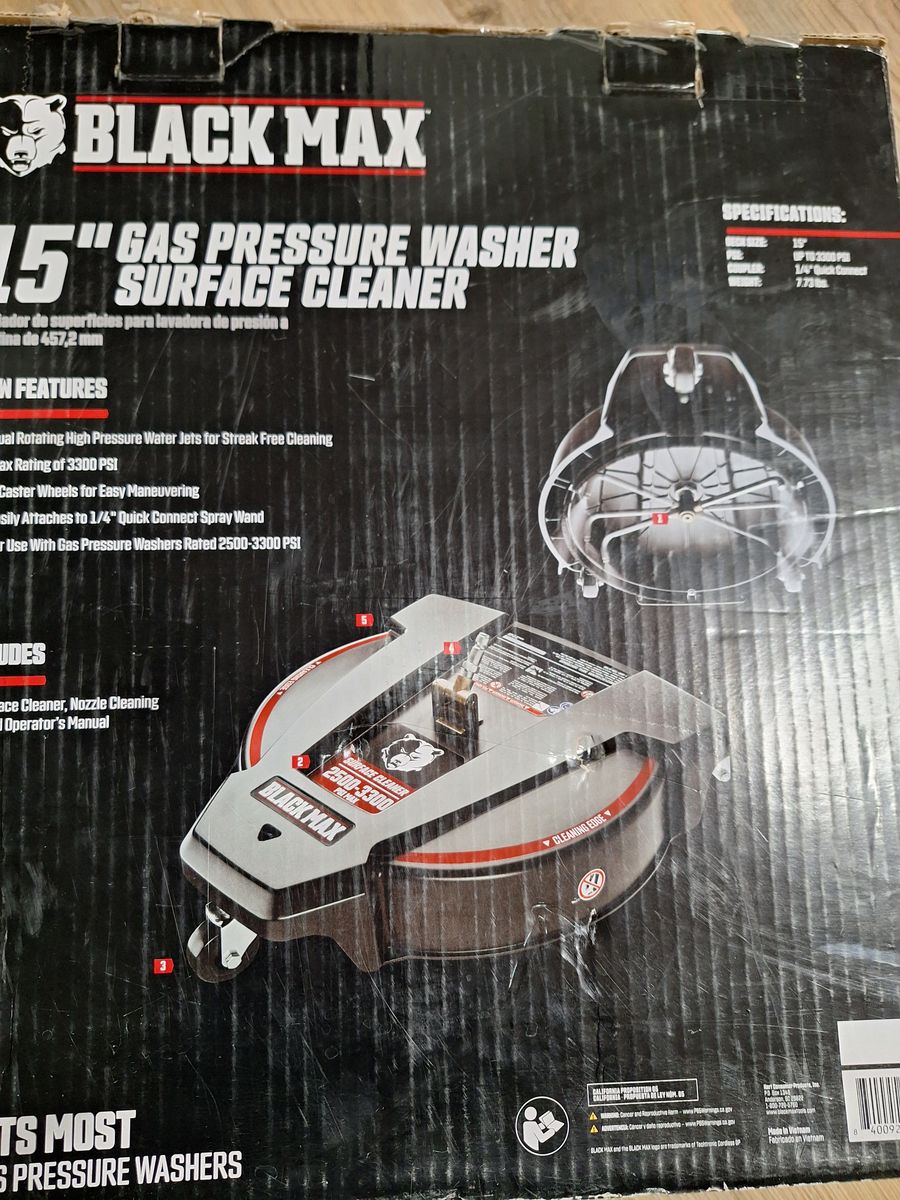 Pressure washer surface cleaner 15 inch new