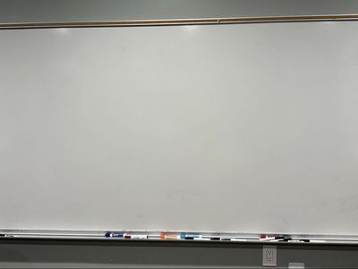 Large 8ft x 4ft Wall-Mounted Dry Erase Whiteboard with Marker Tray