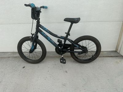 Schwinn Flywheel 16" Kids Bike - Black/Blue, Single Speed, Training Wheel Compatible