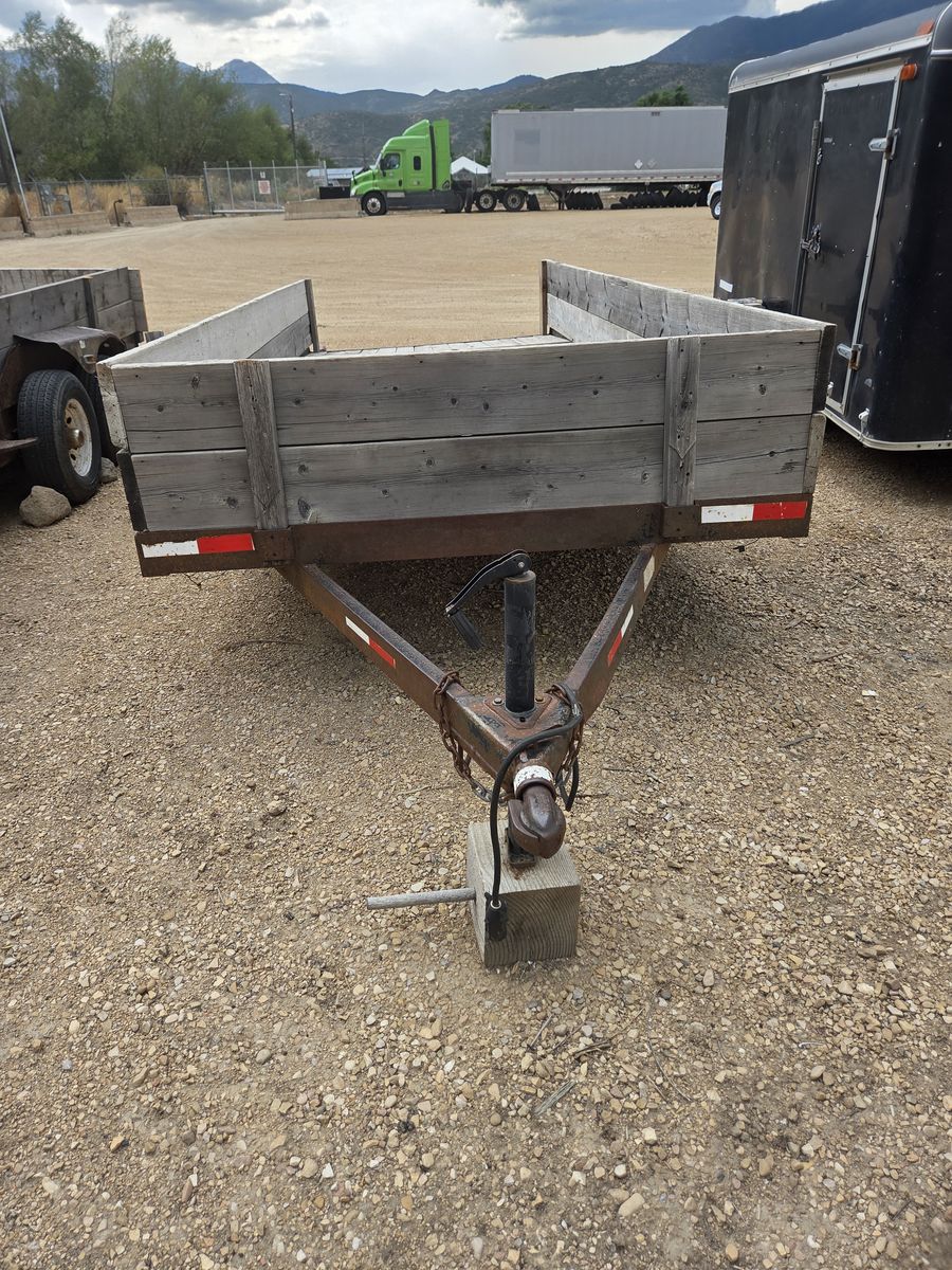 Double axle lowboy trailer for sale.