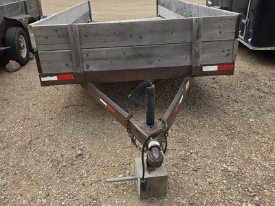 Double axle lowboy trailer for sale.