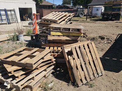 free pallets free free free Used Wooden Pallets - Mixed Sizes & Conditions for DIY Projects, Shipping, & Storage
