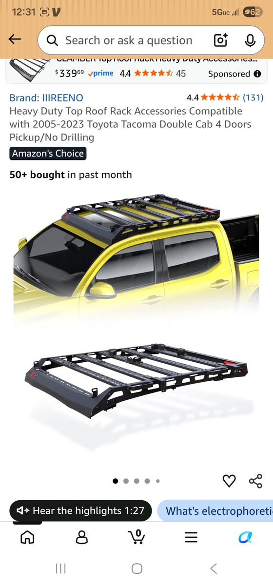 New in box iiireeno truck roof rack.