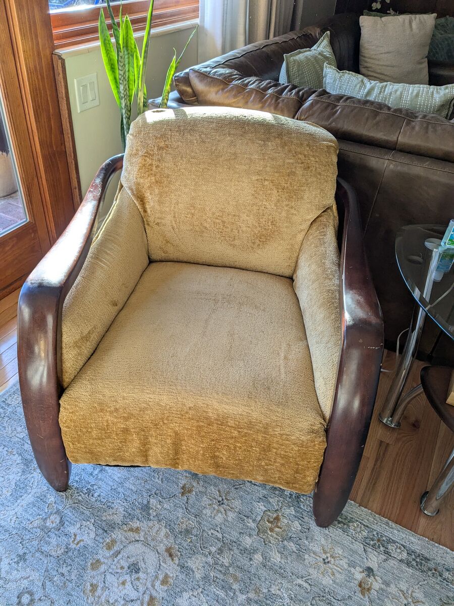 Vintage Gold Chinelle Arm Chairs