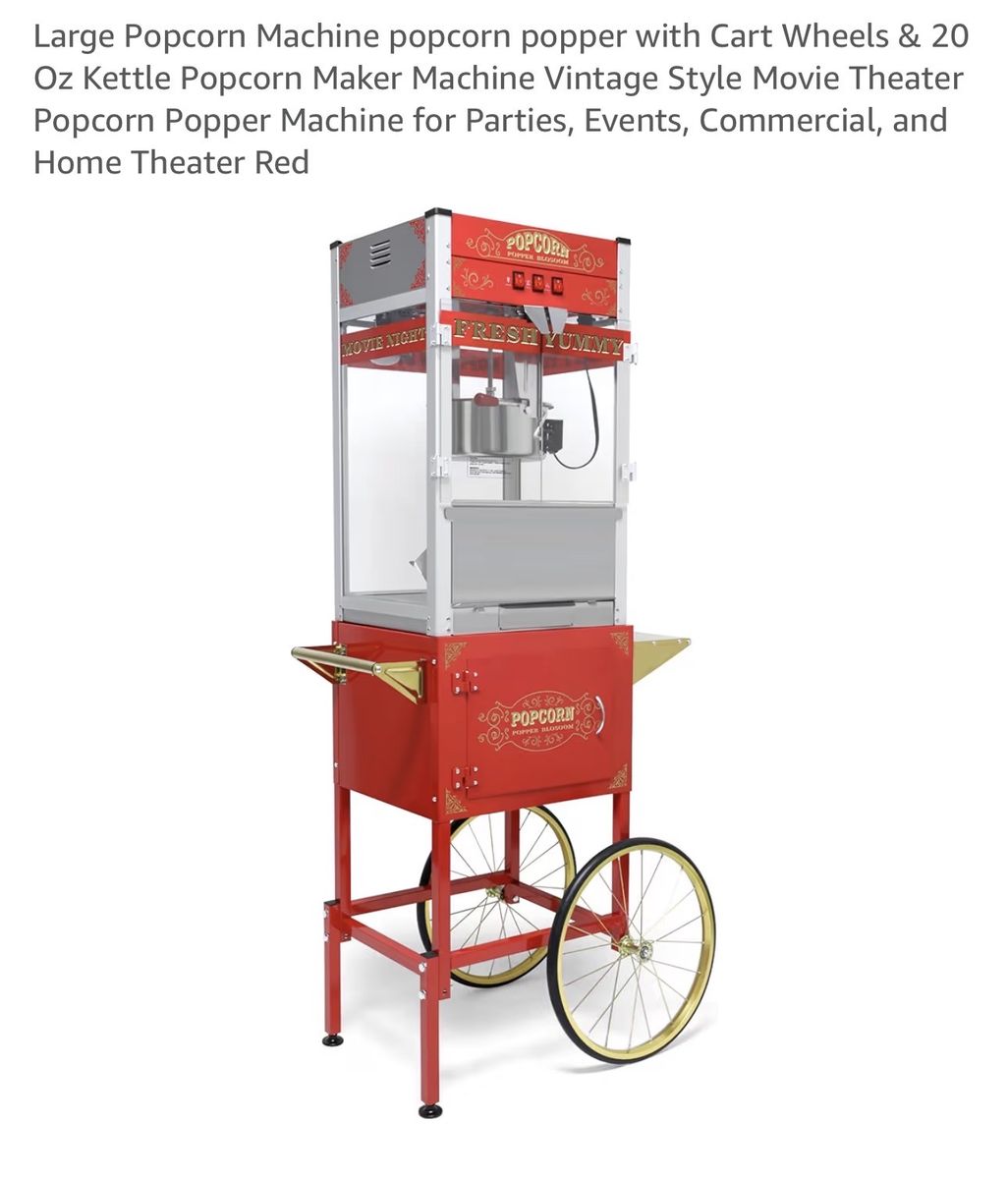 Brand new popcorn machine