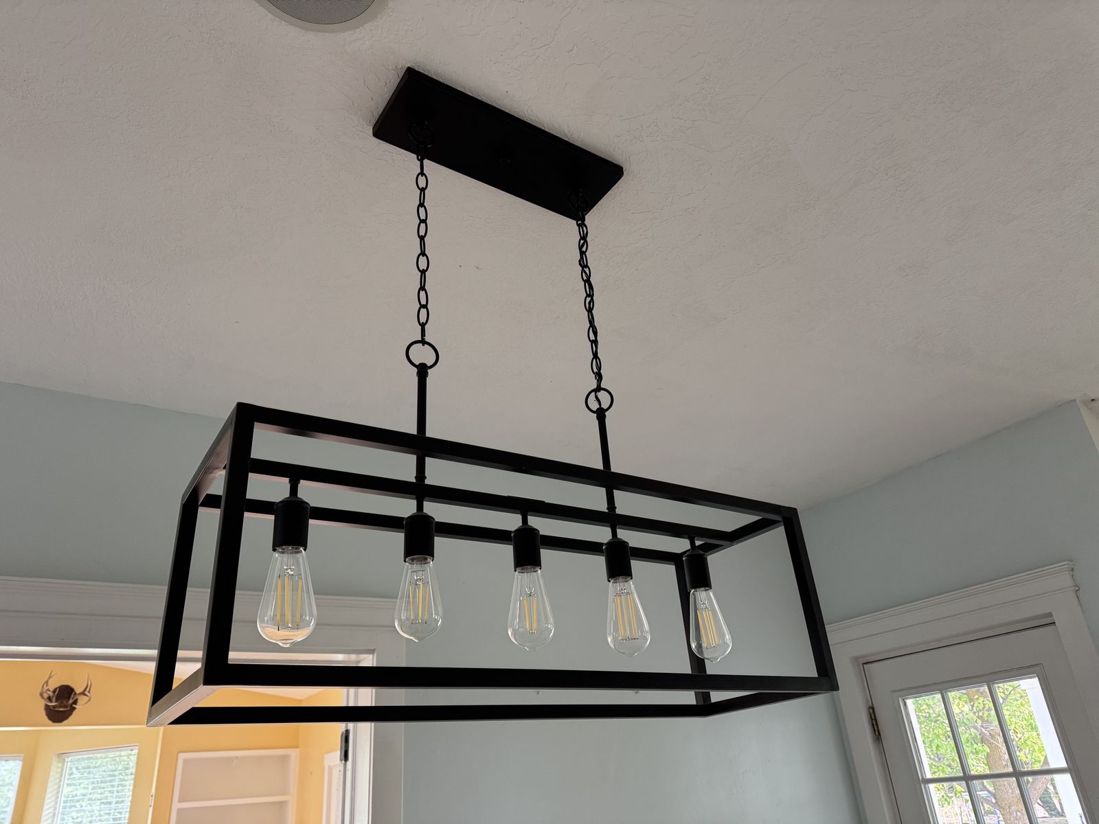 Oil rubbed bronze kitchen dining room light fixture chandelier